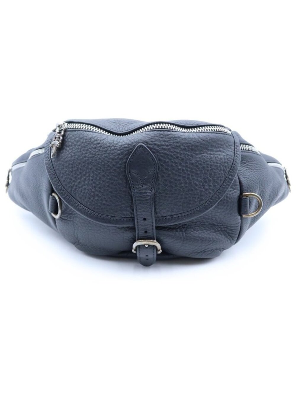 Chrome Hearts 1 Snat Pack Dagger Zip Gunslinger Belt Leather Waist Bag Black